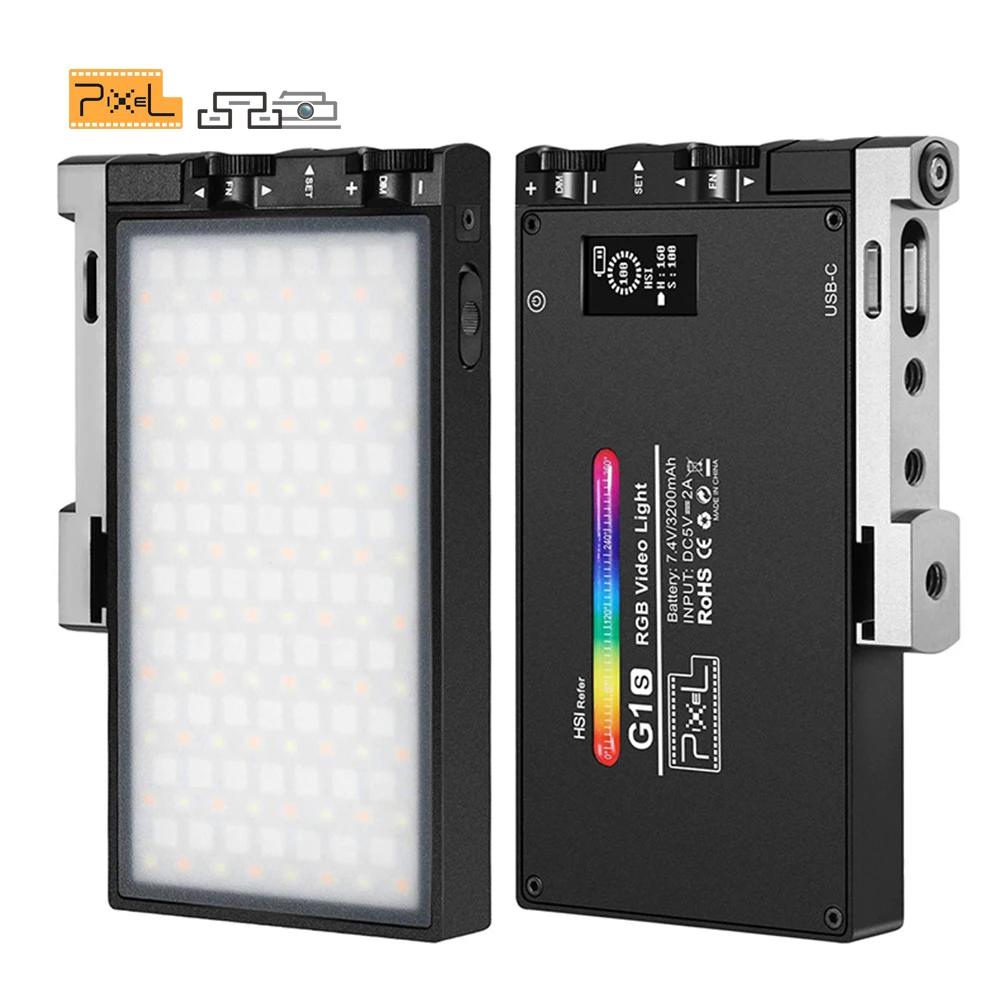 Lumière vidéo de photographie Pixel RGB, lampe de remplissage LED Ultra mince et Rechargeable pour p