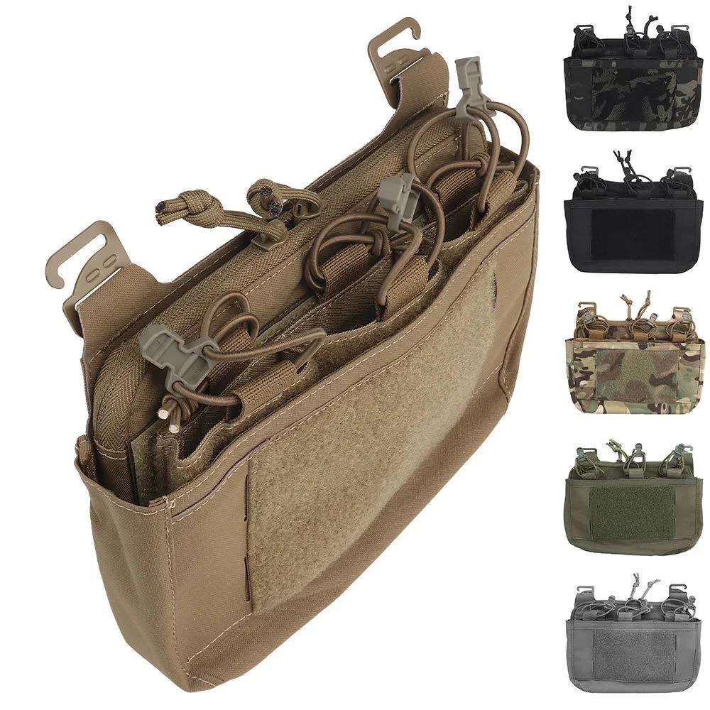 Tactique DOPE rabat avant g-crochet Double pile abdominale Fanny Pack Triple Magazine insérer pochet