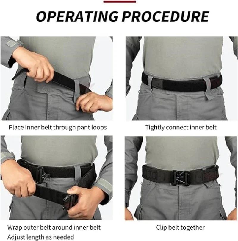 YAKEDA Battle Molle Riggers ceinture de service coussin antidérapant robuste et peigne de ceinture i