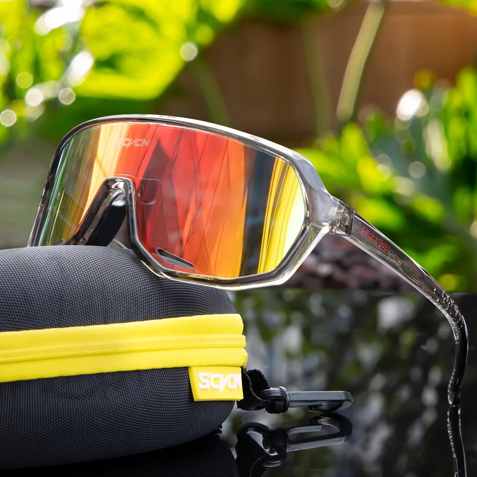 SCVCN lunettes de cyclisme UV400 lunettes de soleil photochromiques hommes soleil VTT route lunettes