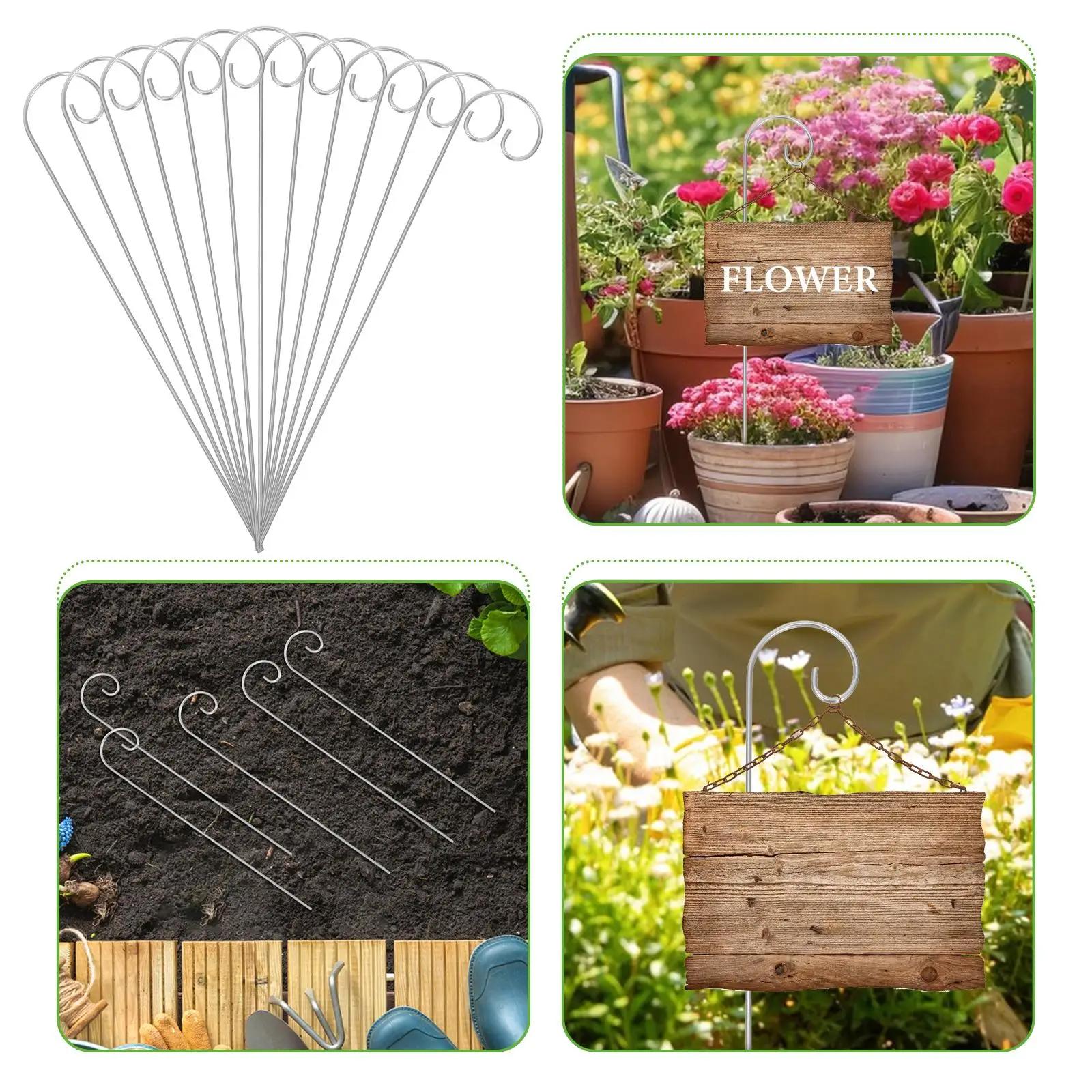 30 crochets pour panneaux de plantes, supports de jardinage, tiges métalliques pour étiquettes, piqu