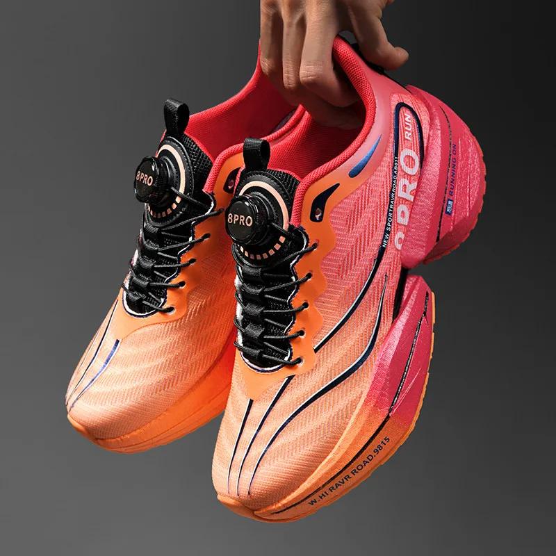 Chaussures de course pour hommes, nouvelles chaussures de sport respirantes avec plaque en carbone p