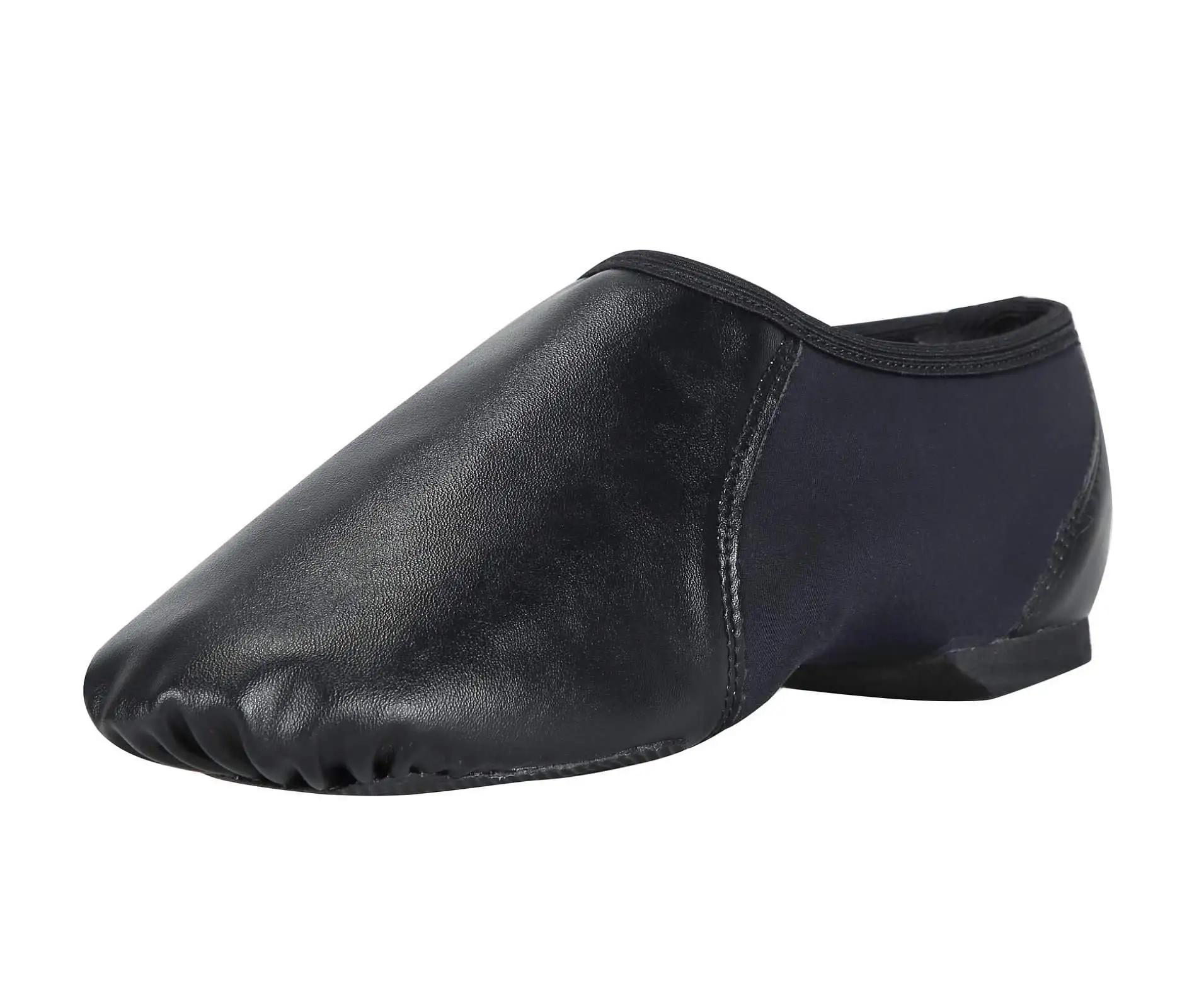 Chaussures jazz enfiler élastique circulaire danse femmes hommes confort souplesse