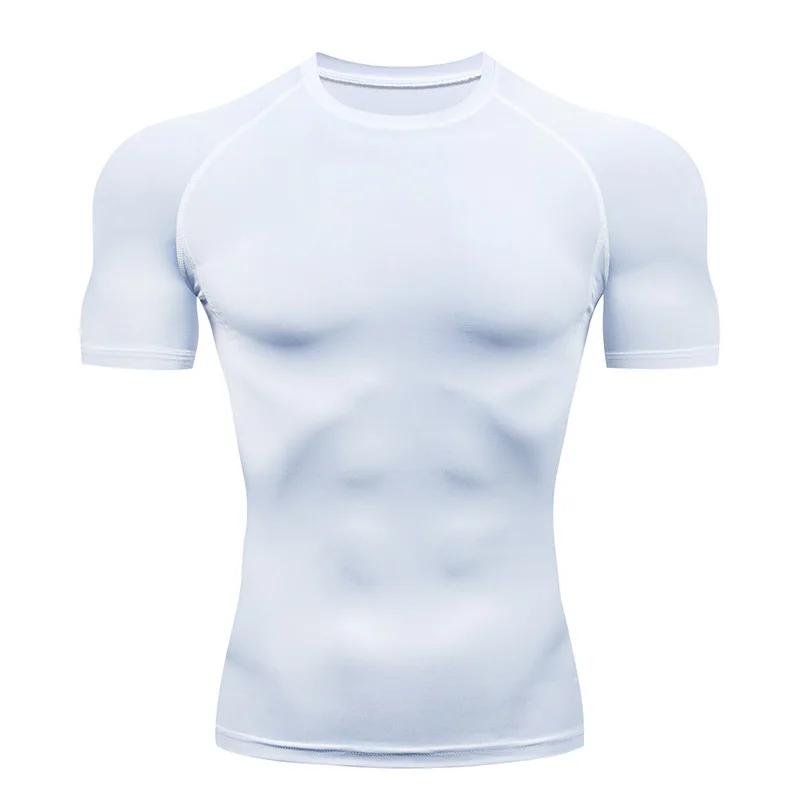 T-shirt de compression pour homme - Fitness serré à séchage rapide pour la course