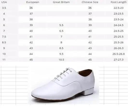 Chaussures Danse Latine Homme Talon 2.5cm Noir et Blanc - Chaussures Tango Salsa Jazz Professionnelles