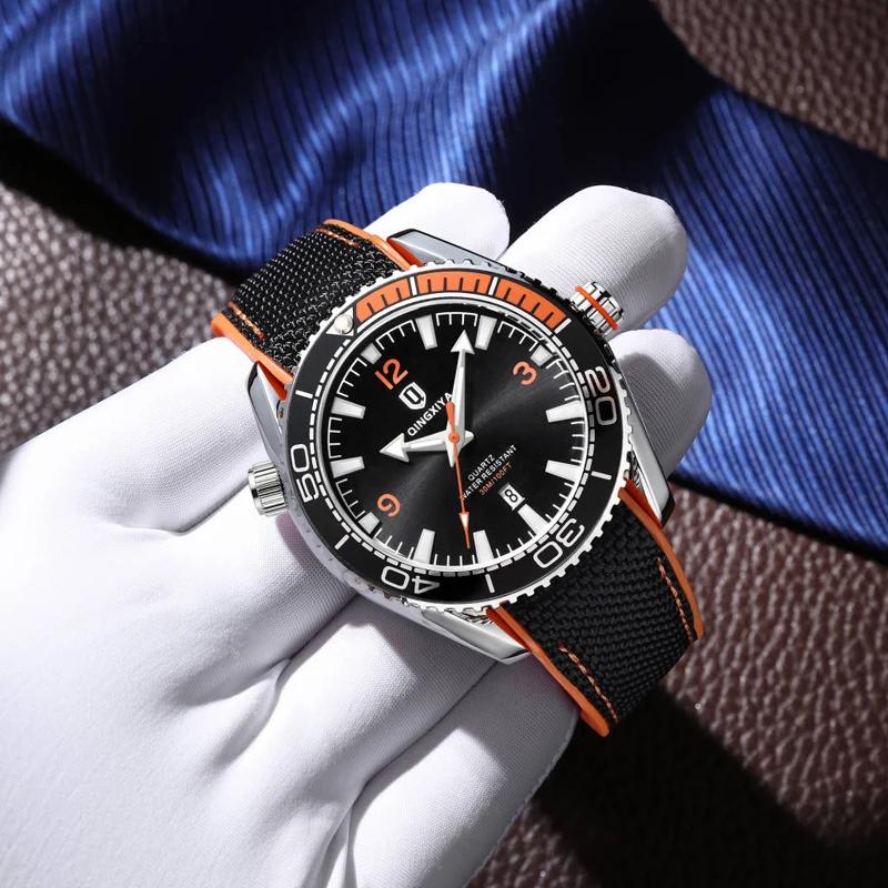 QINGXIYA-Montre à Quartz pour Homme, Bracelet en Silicone, Étanche, Shoe, Calendrier, Nouvelle Mode