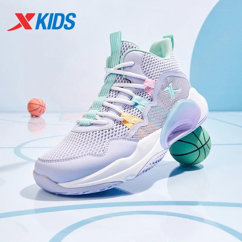 Xtep chaussures de basket-ball pour adolescents 2025 printemps unisexe maille respirant léger mode c