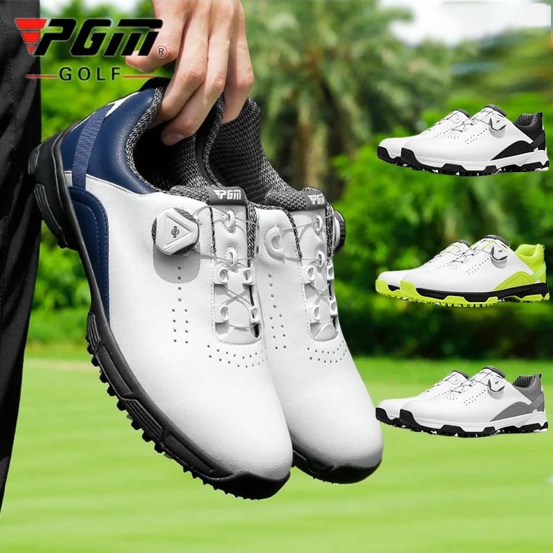 PGM-Chaussures de golf imperméables pour hommes, baskets de sport, légères, respirantes, anti-aldes,