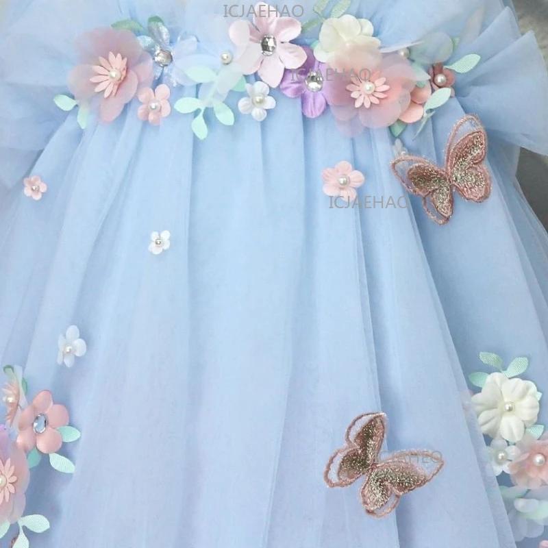 Robe Tutu Enfant 2026 avec Appliques et Ailes, Robe de Princesse pour Filles, Tenue de Cérémonie et
