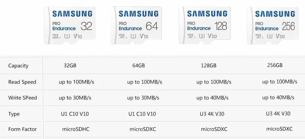 SAMSUNG PRO-Carte Micro SD/TF 64 Go, 256 Go, 128 Go, 128 Go, U3, mémoire 4K, pour téléphone