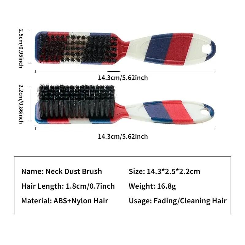 Nouveau Style barbier cou Duster brosse Double face rayé Salon outils de coiffure pour épilation vis