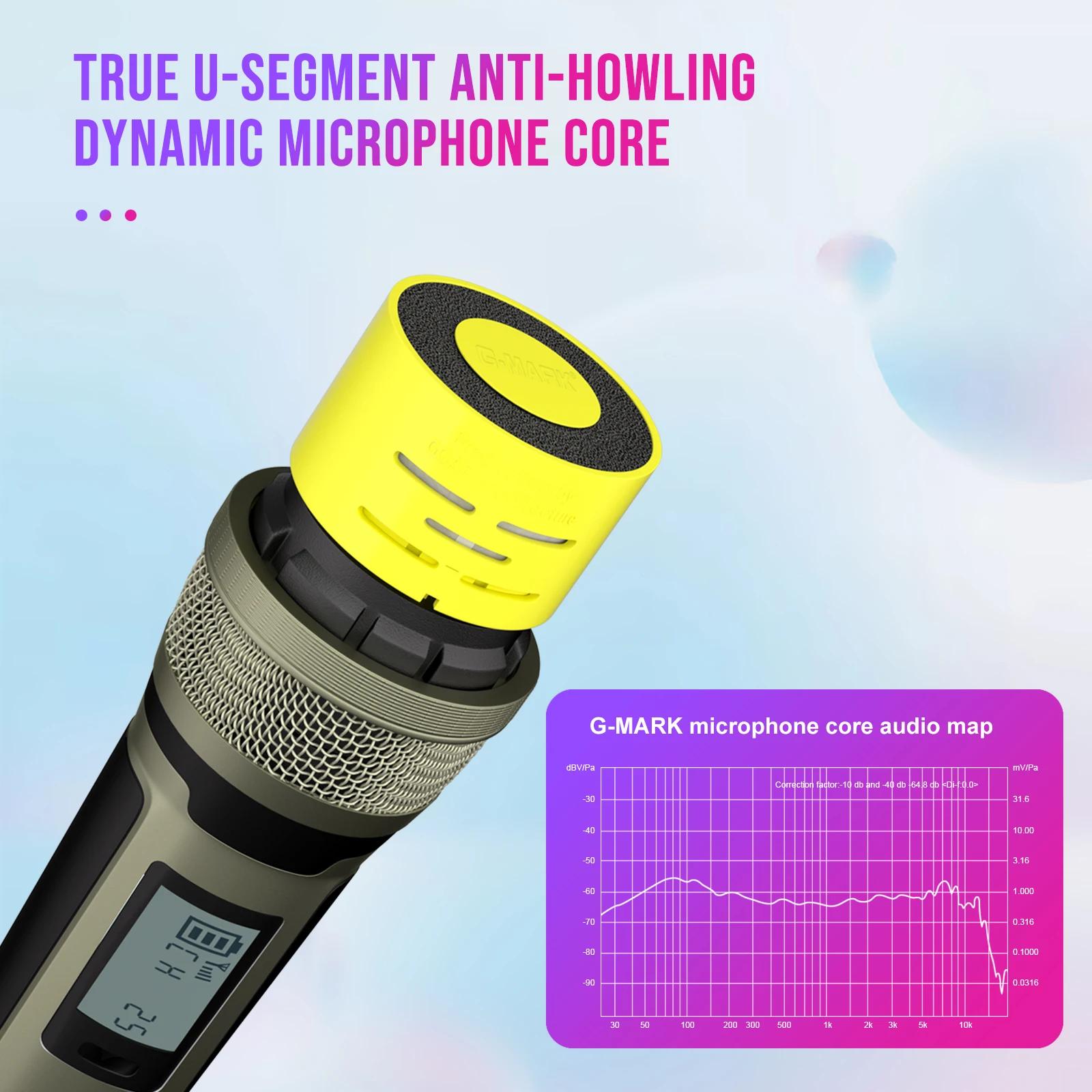 G-MARK SKM9000 Sans Fil Microphone Professionnel UHF Mort Réglable Métal Sheel Pour Paryt Show fuchs