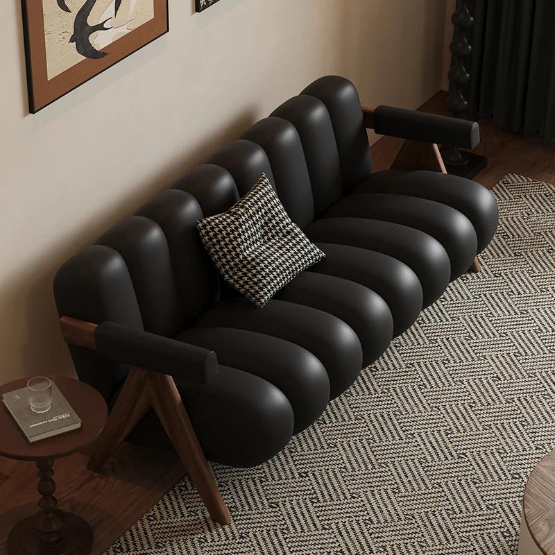 Support arrière salon canapés luxe européen concepteur moelleux canapés moderne minimaliste Divano L