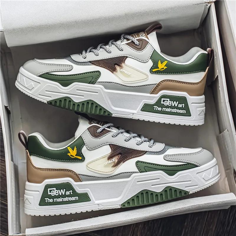 Chaussures de sport décontractées en cuir pour hommes, chaussures basses, chaussures de course, chau