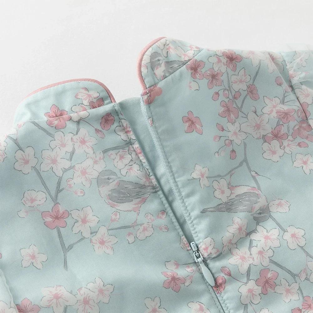 Dave Bella automne filles bébé princesse robe charme mignon maille imprimé fleuri fête en plein air