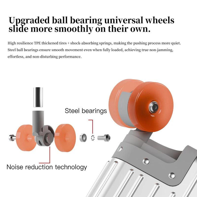 Valise en alliage aluminium-magnésium 20 pouces, bagage à main avec serrure, valise à roulettes avec