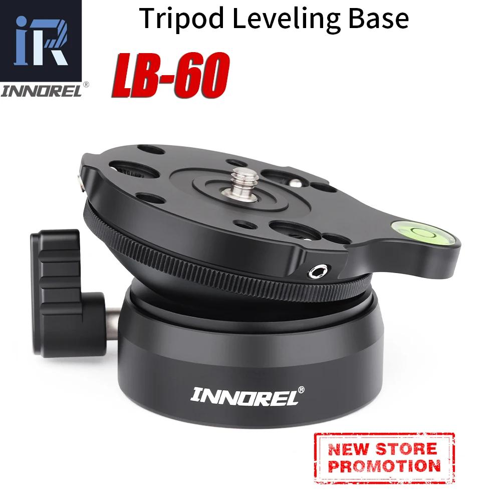 INNOREL Tête de trépied LB-60 Base de décrochage Niveau Plate-forme de réglage horizontal pour la ph