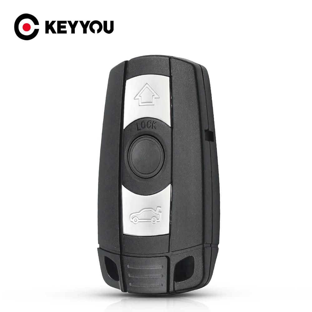 KEYYOU pour BMW 1 3 5 6 série E90 E91 E92 E60 E70 E71 E72 E82 E87 E88 E89 Fob 3BNT coque de clé à di