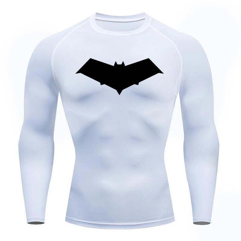 T-shirt compression homme séchage rapide sport fitness course musculation respirant noir