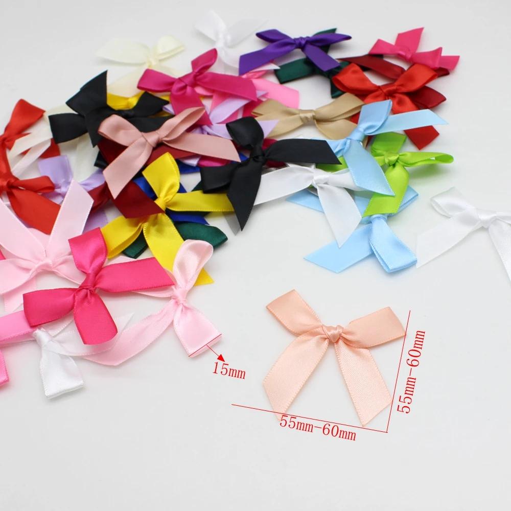 Noeuds de ruban en satin polyester, artisanat, décoration faite à la main, travail manuel, fournitur