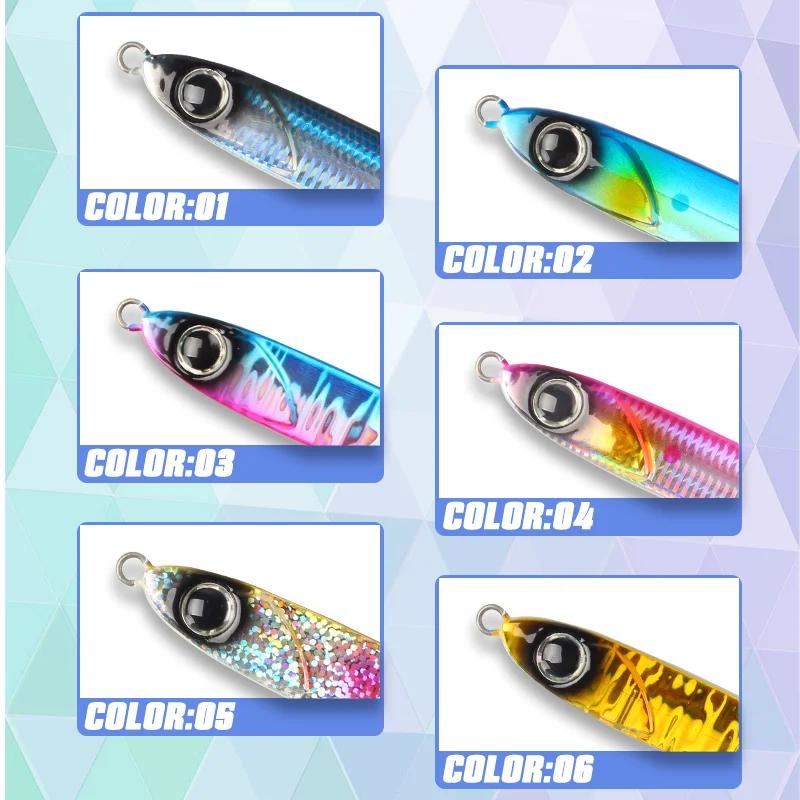 Works magiques gabarit en métal de mer faux appât 30g 45g 60g leurres articles de poisson d'eau salé