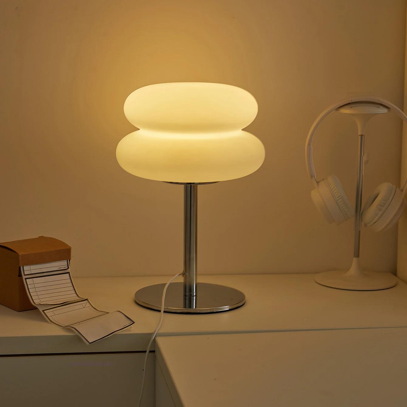 Bauhaus lampe de table abat-jour en plastique chambre chevet salon lampe champignon nordique 9 nivea