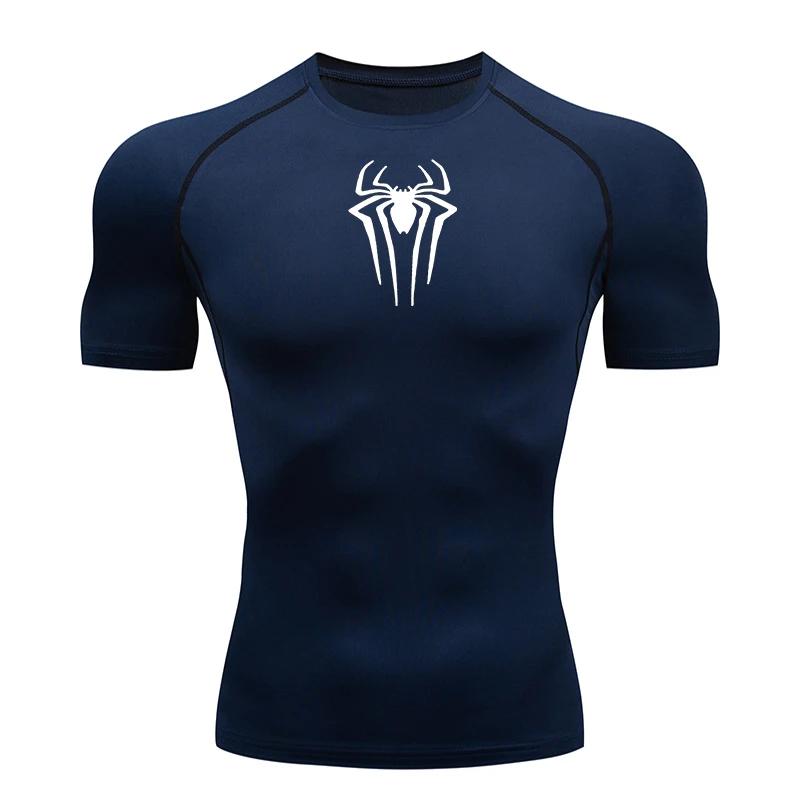 2025 Compression t-shirt hommes à manches courtes Sport t-shirts Fitness course vêtements de Sport h