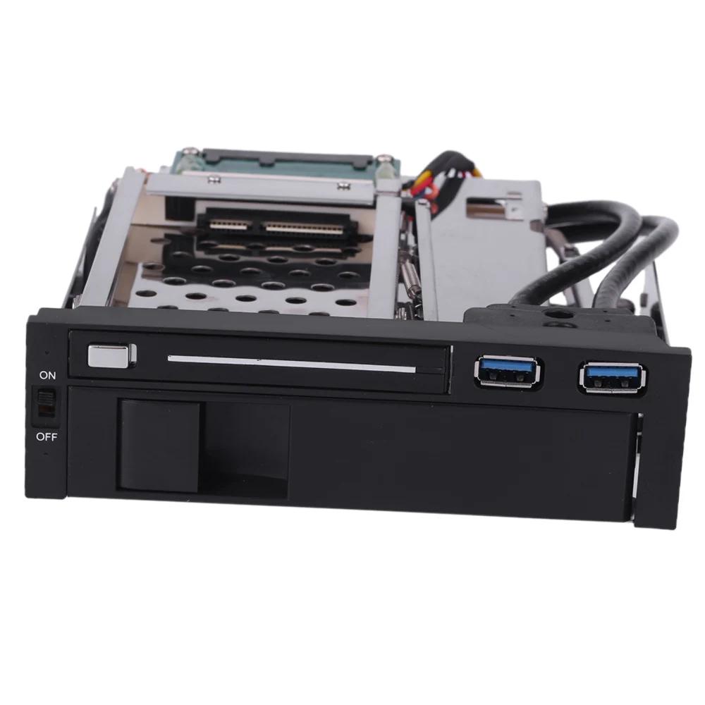 Double baie 3.5 "2.5" SATA III disque dur HDD et SSD plateau Caddy interne Mobile support boîtier St