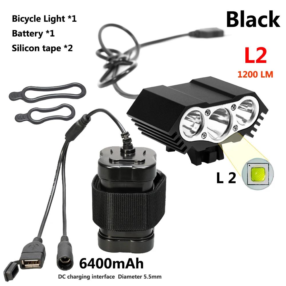 3xT6 LED feu avant de vélo phare de vélo lampe de poche étanche lampe de cyclisme de montagne 2700 L