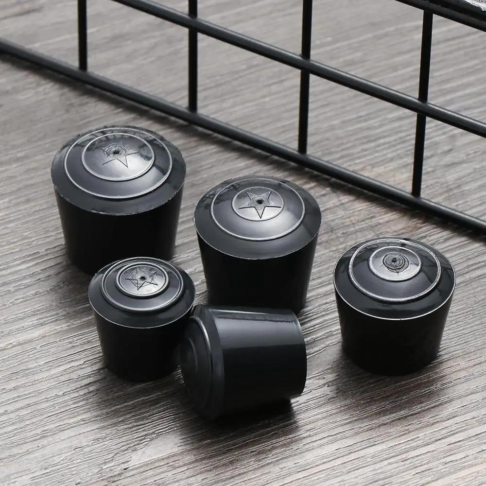 Couvre-pieds ronds noirs en caoutchouc PVC pour meubles, protection de l'environnement, table et cha
