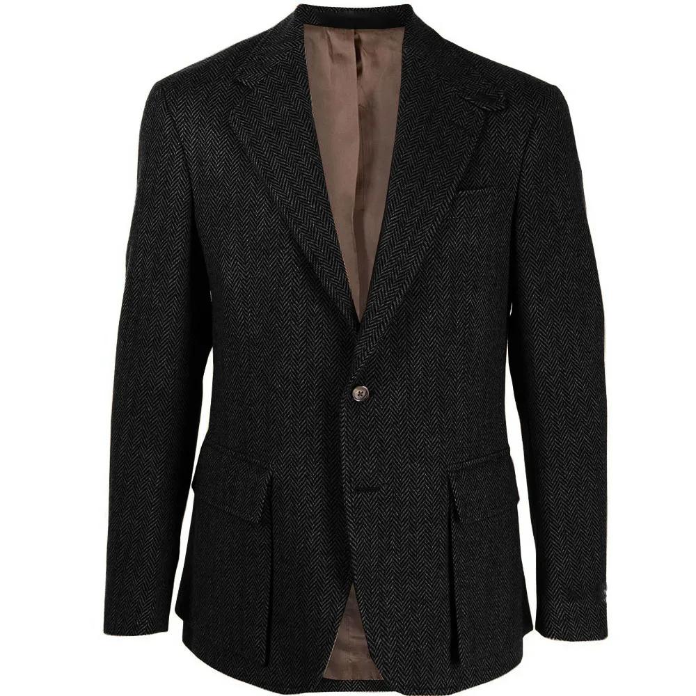 Élégant homme robe vestes hommes costume hommes nouvelle veste à chevrons affaires décontracté simpl