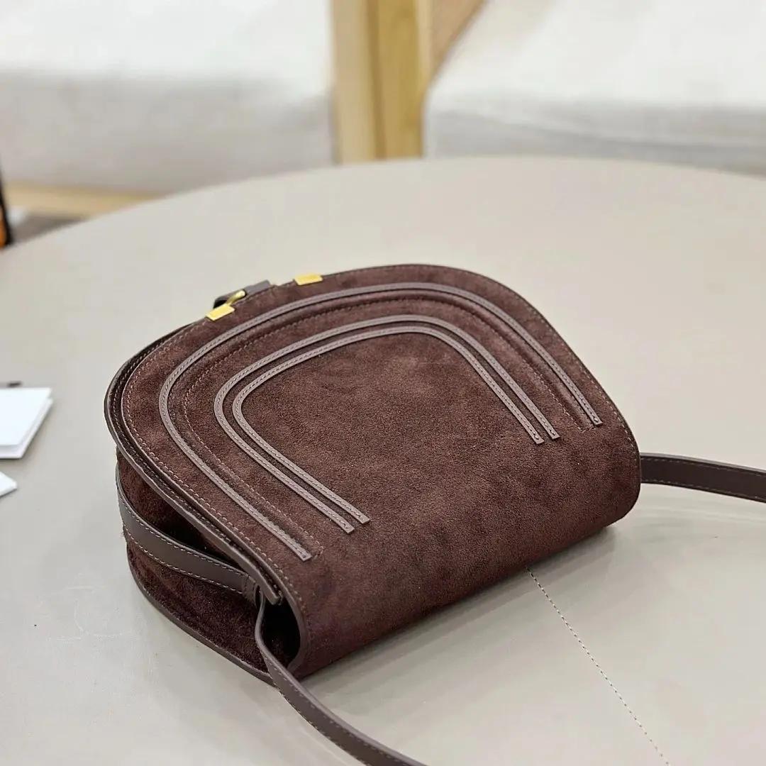 Sac bandoulière rétro en daim, sac à main vintage en cuir de vachette, sac bandoulière classique en