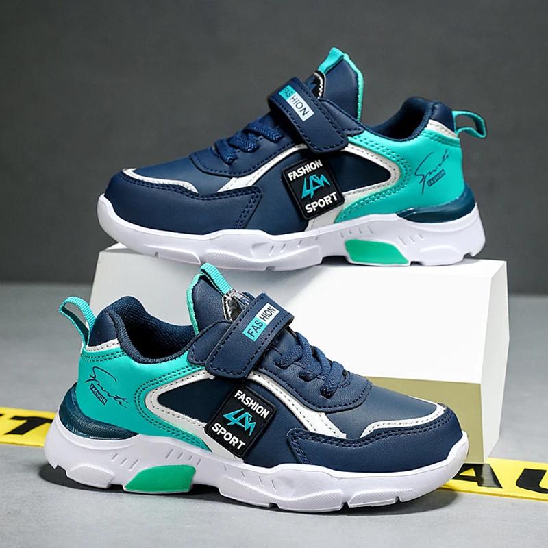 Chaussures légères enfant garçon 5-16 ans - Baskets confortables pour marche et course quatre saisons - Modèle dehors et sport