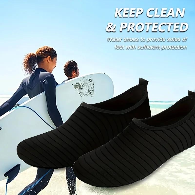 Chaussures d'eau de plage unisexes, pantoufles de natation respirantes à séchage rapide, antidérapan