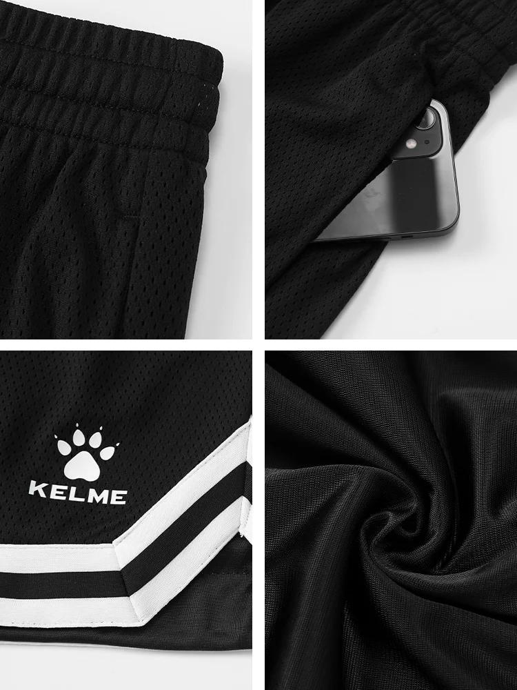 Shorts de basket-ball KELME, shorts de sport pour hommes, modèles d'été respirants, style américain