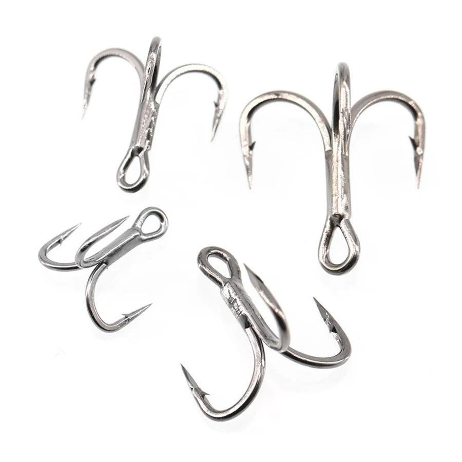 20 pièces hameçons triples 6x hameçon de pêche solide pour grand jeu Bluefish saumon Kingfish 3/0 #