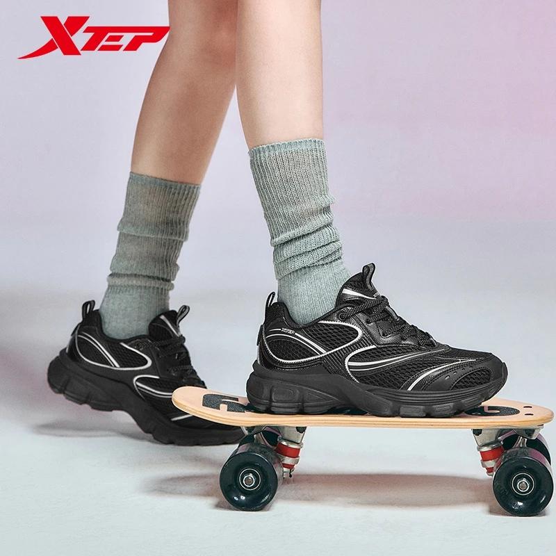 Xtep-Baskets décontractées à semelle optique pour femmes, chaussures de sport vintage, légères, anti