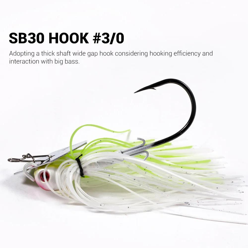 Noeby Chatterbait 10.5g 14g 21g 28g 35g lame gabarit aiguille Stinger crochet fil de Vibration puiss