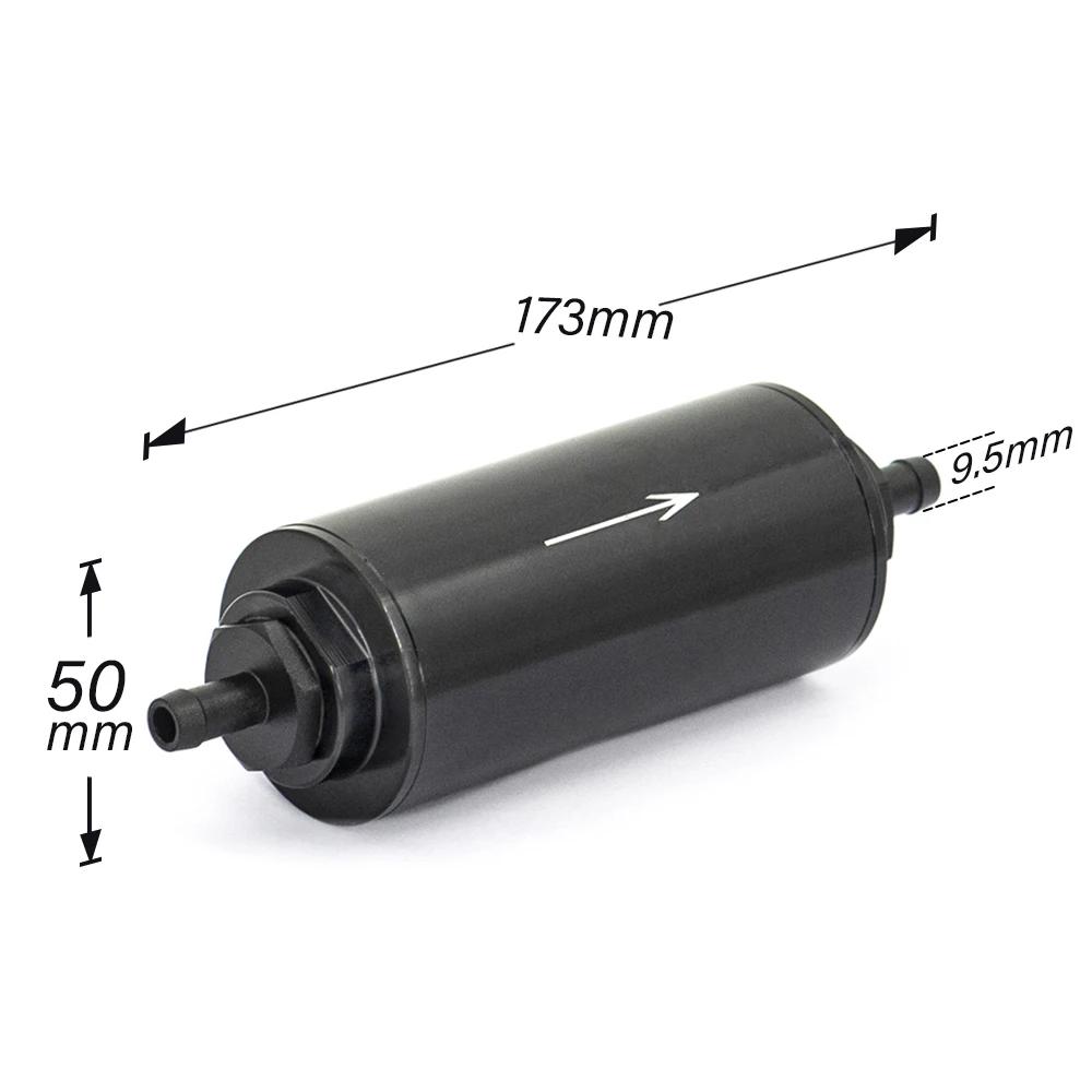 Filtre à carburant en aluminium OD 2 pouces, filtre en acier inoxydable E85 avec élément en acier de