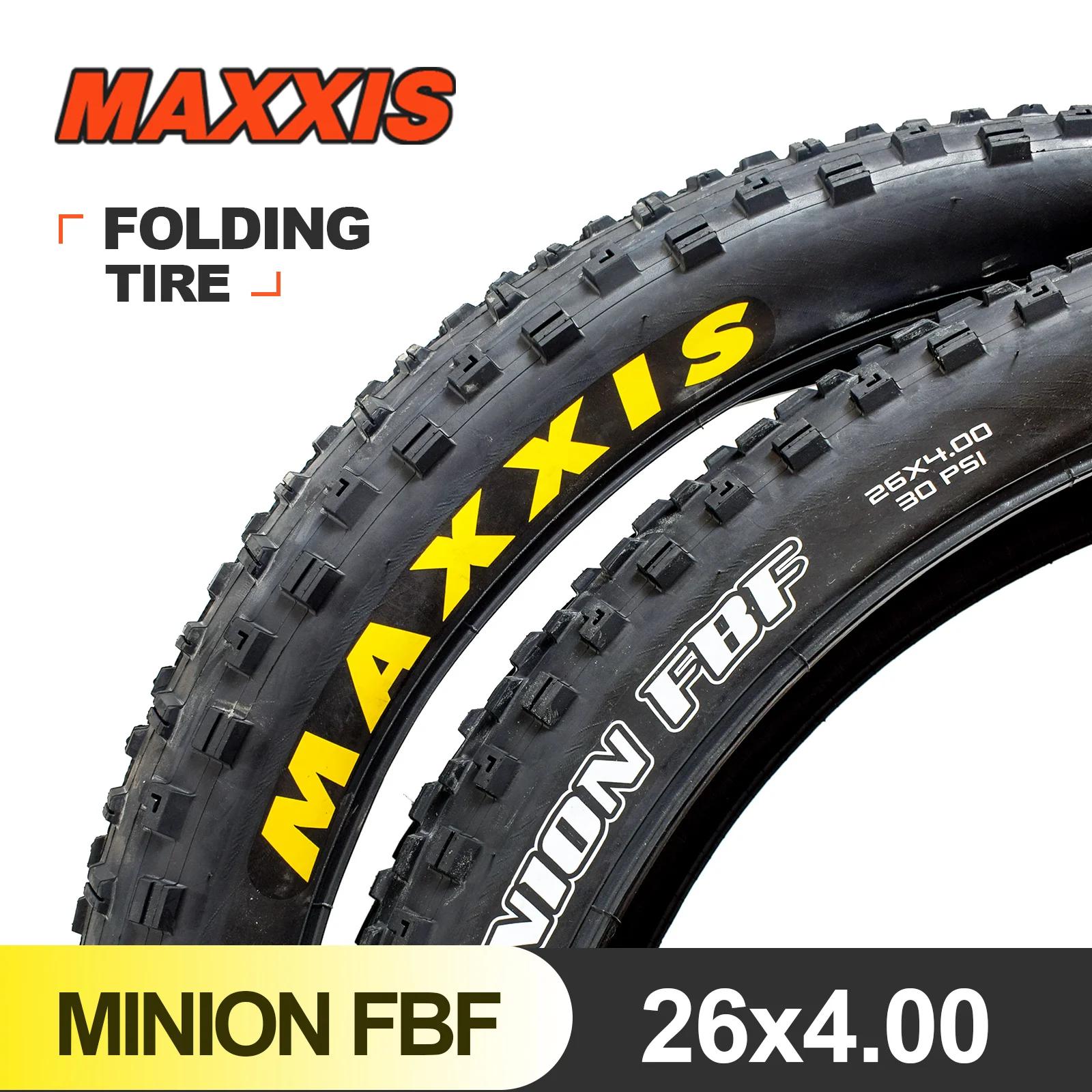 1 pièce Pneu VTT pliable MAXXIS 26 Minion FBF FBR 26*4.0 26*4.8 pour Trial Ride Fat Bike Plus, à fai