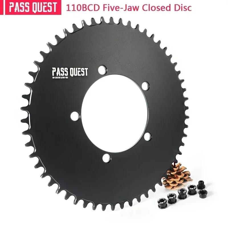 Pass Quest-Pédalier rond et narpour vélo de route, plateau large étroit, 42T-58T, 110, 5 BCD, 110BCD
