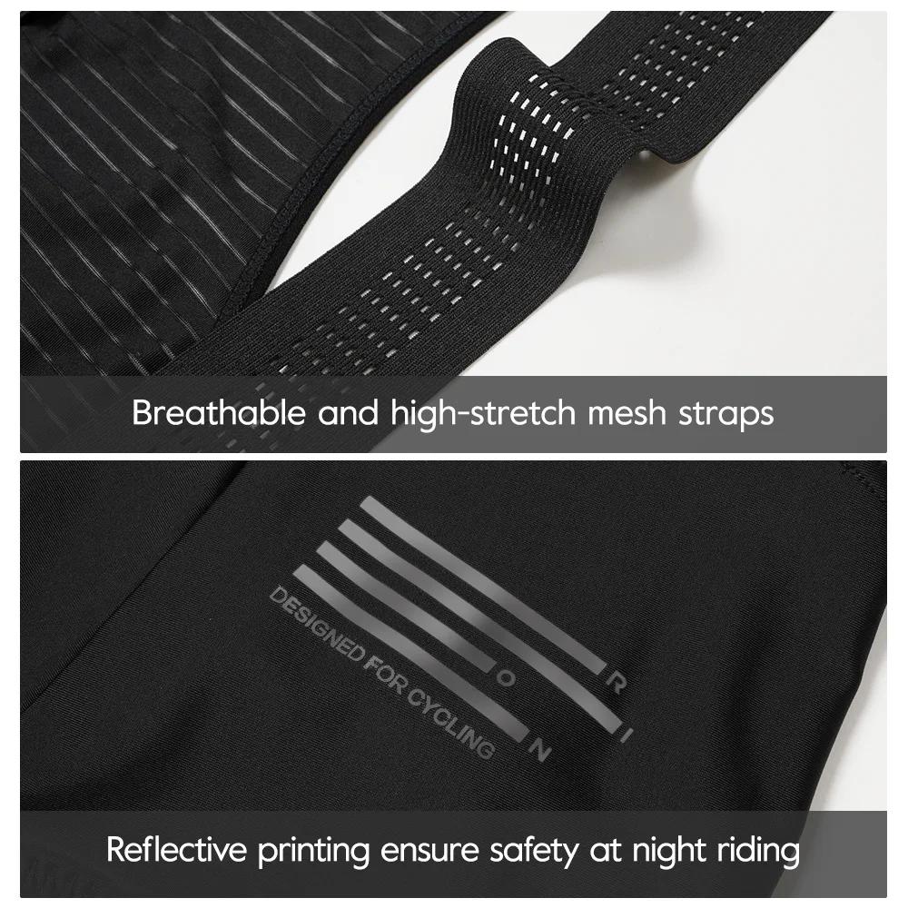 RION-Cuissard à bretelles de cyclisme pour homme, vêtements VTT, collants de vélo de descente, route