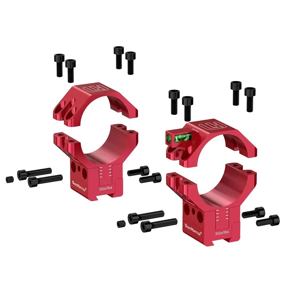 WestHunter – supports en queue d'aronde à hauteur réglable de 11mm, Compensation MOA, anneaux de por