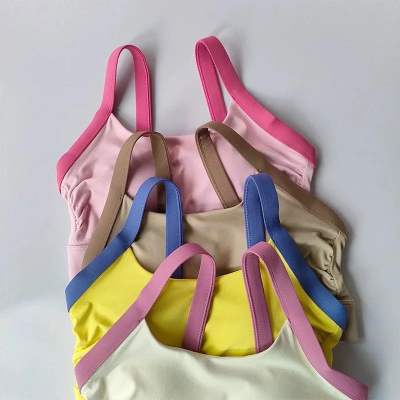 Combinaison de Yoga pour femmes, une tasse, haute intensité, entraînement, course à pied, soutien-go