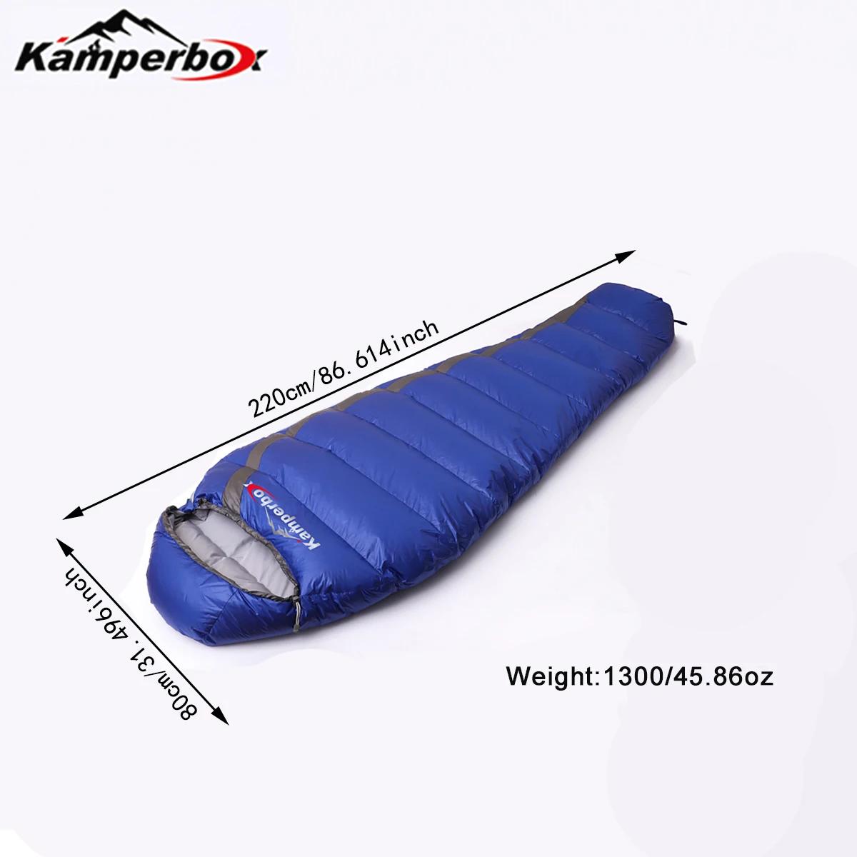 Sac de couchage ultraléger Kamperbox - Équipement camping hiver léger et compact pour randonnée