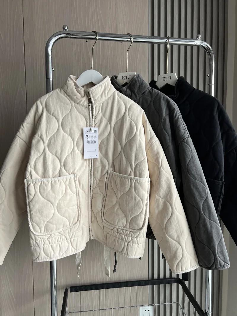 Manteau matelassé en polyester pour femme, nouvelle collection 2026, style vintage, en rayonne Lenzi