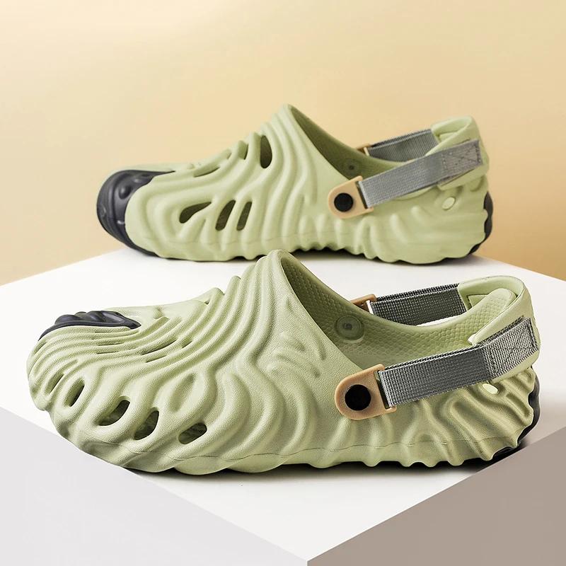 Sandales à semelle épaisse pour hommes, chaussures de plage à semelle souple pour sports de plein ai