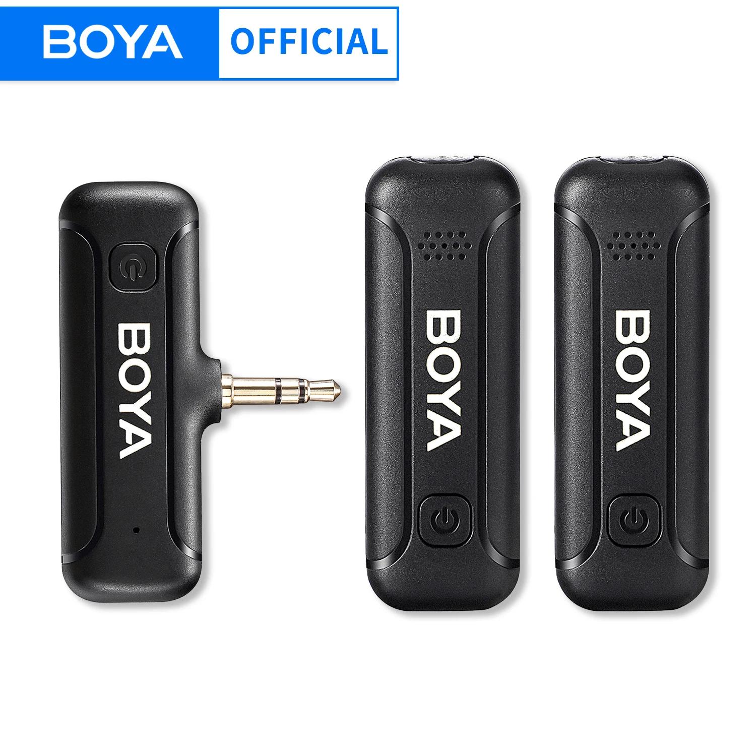 BOYA – Microphone à revers Lavalier TRS, BY-WM3T2 mm, sans fil, réduction du bruit, pour appareils p
