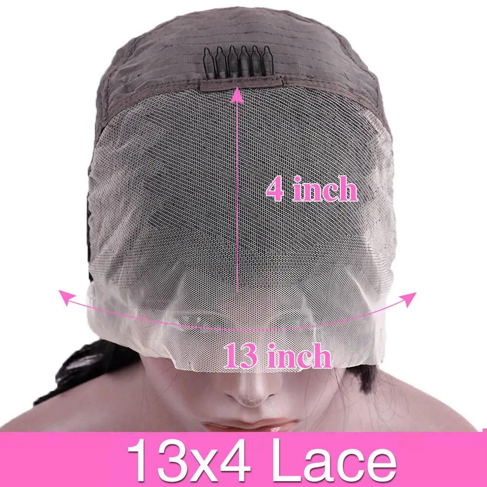 Perruques Bob à densité 220 %, lisses, en cheveux humains, avec dentelle frontale 13x4, en cheveux b