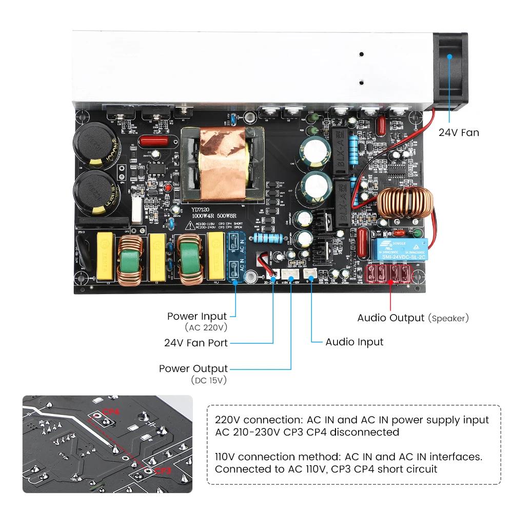 Amplificateur de puissance AIYIMA 1000W, amplificateur de son HIFI, amplificateur de haut-parleur, a